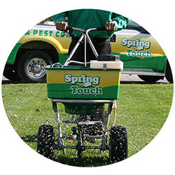 Le Sueur spring touch lawn and pest control company lawn truck